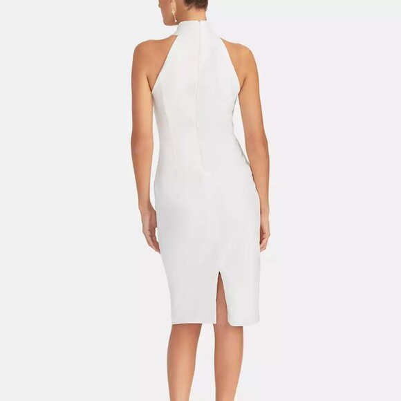 RACHEL Rachel Roy Sleeveless Halter Sheath Dress Eggshell Size XL - Picture 2 of 3